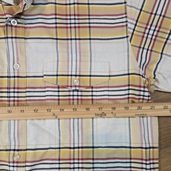 Larry Mahan Cowboy Collection Shirt Mens M Plaid Short Sleeve Western Button Up - Picture 6 of 7